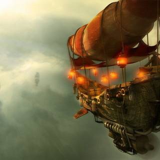 Flying ship wallpaper