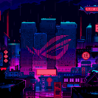 Cyberpunk pixel wallpaper