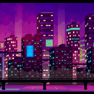 Cyberpunk pixel wallpaper