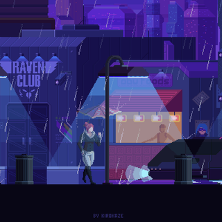 Cyberpunk pixel wallpaper