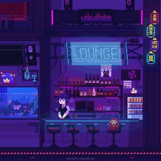 Cyberpunk pixel wallpaper