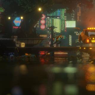 Cyberpunk pixel wallpaper