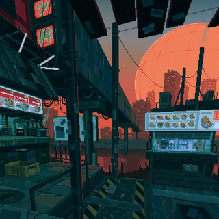 Cyberpunk pixel wallpaper