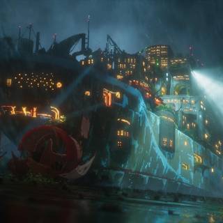 Cyberpunk pixel wallpaper