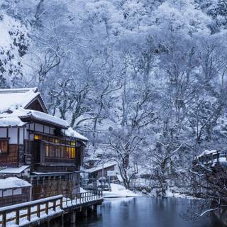 Japan snow winter wallpaper