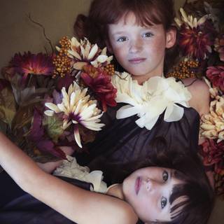 Cute white twins wallpaper