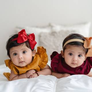 Cute white twins wallpaper