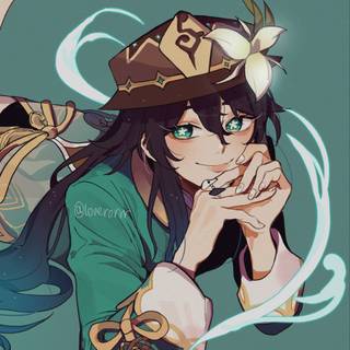 Hu Tao and Venti wallpaper