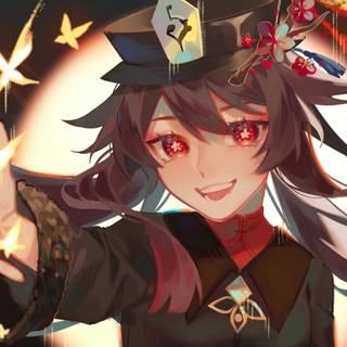 Hu Tao and Venti wallpaper