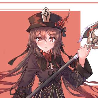 Hu Tao and Venti wallpaper