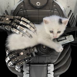 Robot cat wallpaper