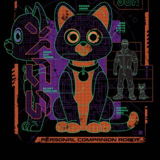 Robot cat wallpaper