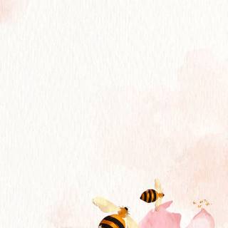Bee spring aesthetic wallpaper