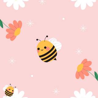 Bee spring aesthetic wallpaper