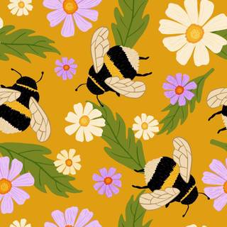 Bee spring aesthetic wallpaper