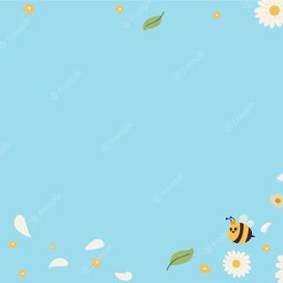 Bee spring aesthetic wallpaper