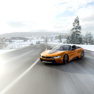 BMW i8 winter wallpaper