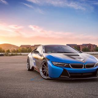 BMW i8 winter wallpaper