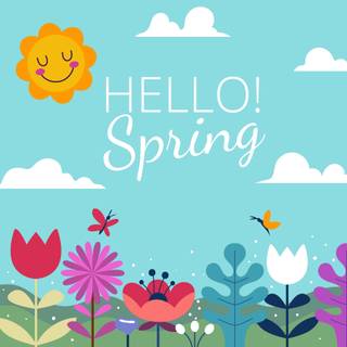 Cozy spring cute wallpaper