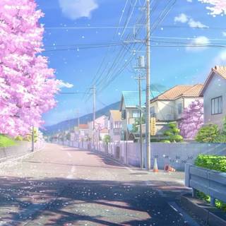 Spring street anime wallpaper