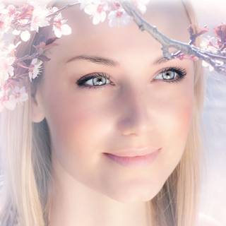 Woman spring wallpaper