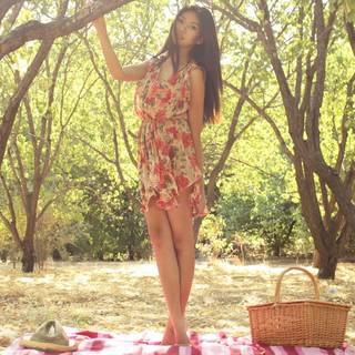 Woman spring wallpaper