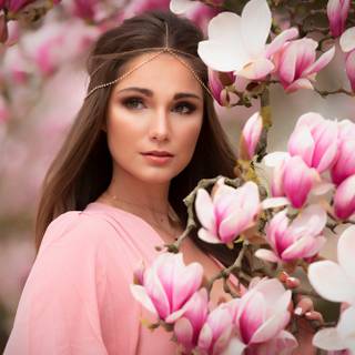 Woman spring wallpaper