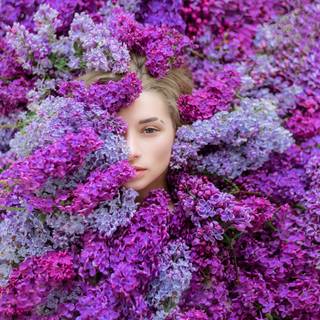 Woman spring wallpaper