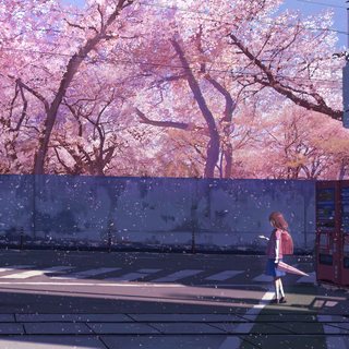 Spring street anime wallpaper