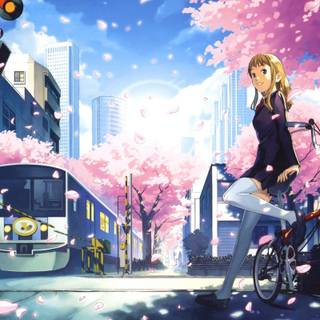 Spring street anime wallpaper