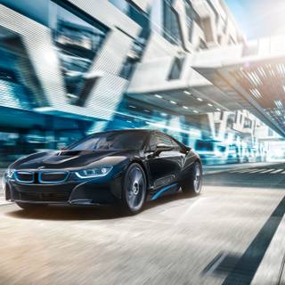 BMW i8 black wallpaper