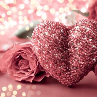 Pink flowers Valentine wallpaper