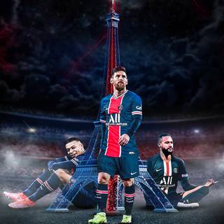 Neymar Messi Mbappe wallpaper