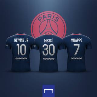 Neymar Messi Mbappe wallpaper
