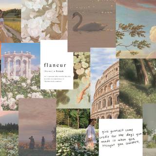 Soft spring collage wallpaper