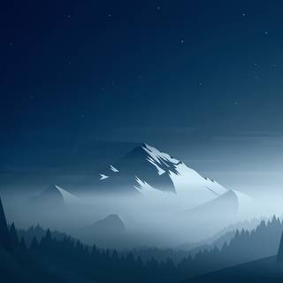 iPad winter minimalist wallpaper