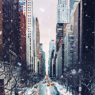 Winter aesthetic New York wallpaper