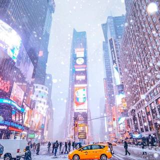 Winter aesthetic New York wallpaper