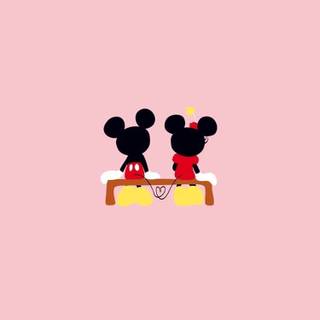 Mickey and Minnie Valentines wallpaper