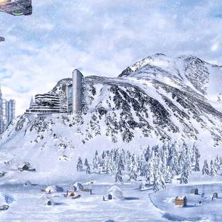 Winter scifi wallpaper