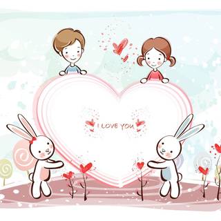 Cute Valentine PC wallpaper