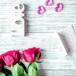 Valentine's Day cute rose wallpaper