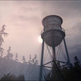Water tower wallpaper