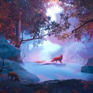 Fantasy fox wallpaper