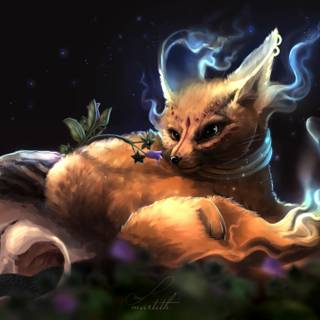 Fantasy fox wallpaper