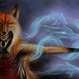 Fantasy fox wallpaper