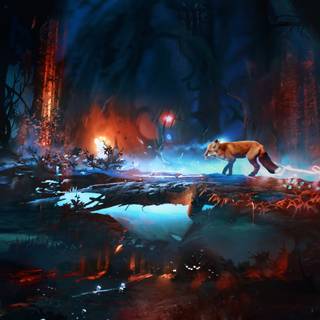 Fantasy fox wallpaper
