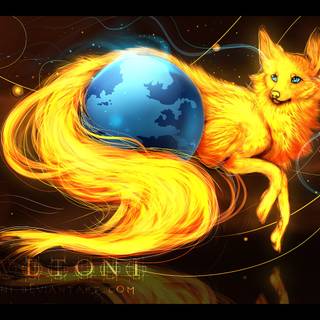 Fantasy fox wallpaper