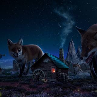 Fantasy fox wallpaper