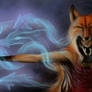 Fantasy fox wallpaper